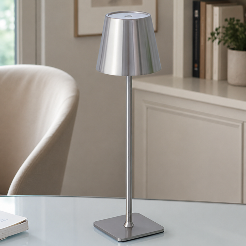 Lámpara de Mesa Escandinava Moderna Regulable - Control Táctil Inalámbrico para Uso en Interiores y Exteriores