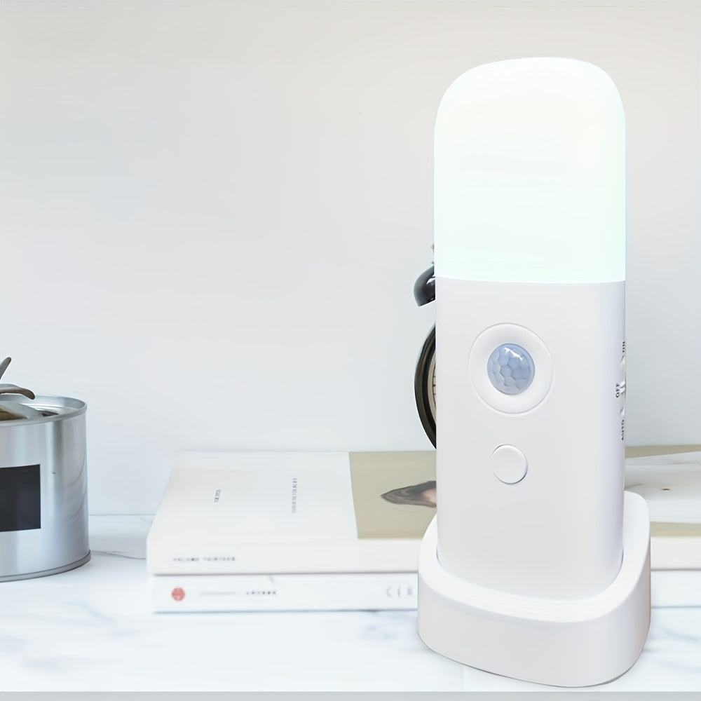 Lámpara Nocturna LED con Sensor de Movimiento – Recargable por USB y Brillo Ajustable para Dormitorios y Pasillos
