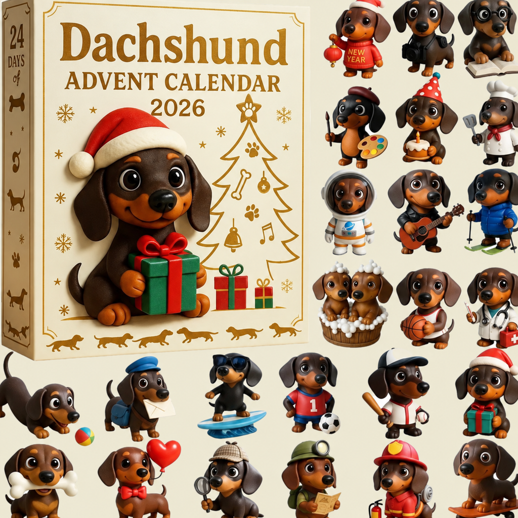 Calendario de Adviento para Perros Regalo de Navidad Conjunto de Figuras Coleccionables