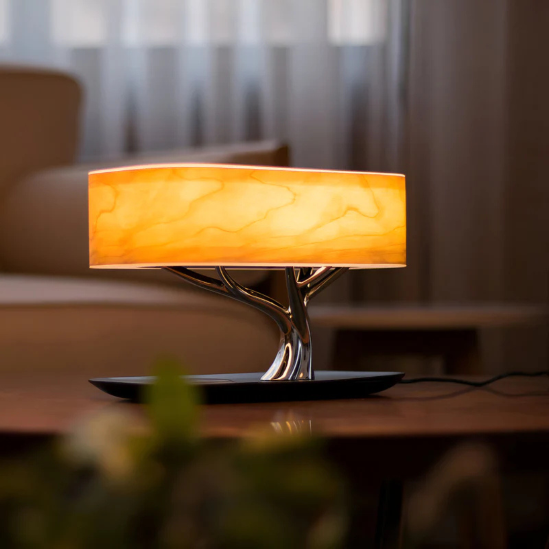 Lámpara de mesa LED Bluetooth | Lámpara inalámbrica con estación de carga
