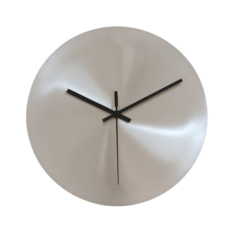 TijdHalo – Reloj de Pared Redondo de Acero con Mecanismo Silencioso y Diseño Moderno
