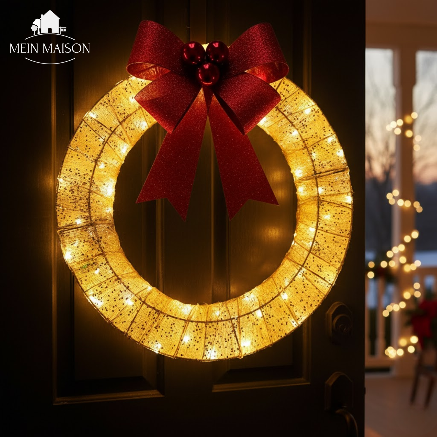 GlorinaWreath – Magia navideña brillante para interiores y exteriores