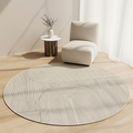 Nordelle - Elegante Alfombra Redonda Antideslizante, Suave Diseño Escandinavo para Sala de Estar