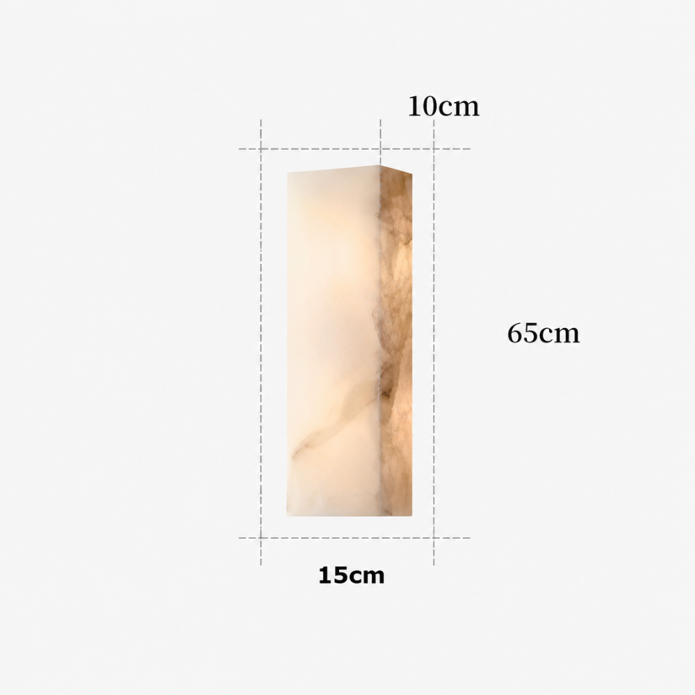 Marbelle - Lámpara de Pared LED de Piedra Natural Moderna para Exterior con Diseño Impermeable