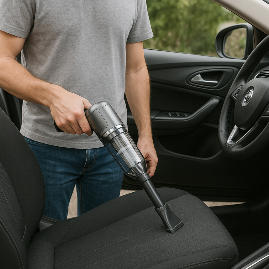 Aspiradora inalámbrica compacta y recargable para coche
