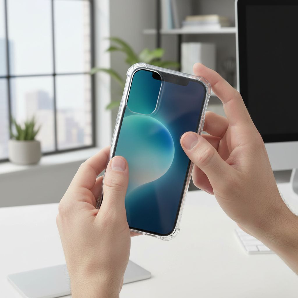 Funda de silicona transparente para iPhone