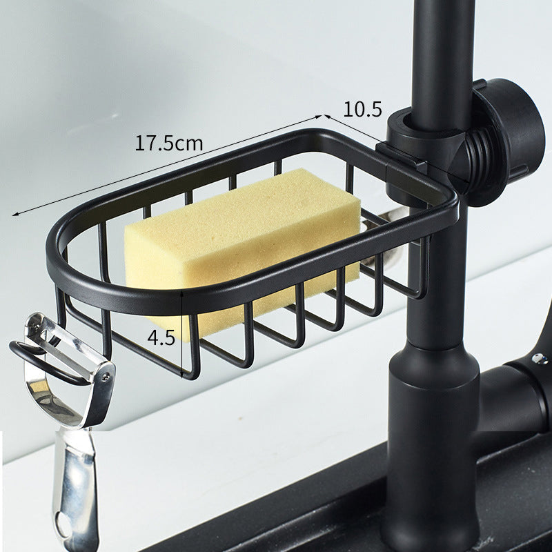 Kalsten | Soporte para Champú y Jabón – Aluminio Inoxidable – Plata o Negro – Sin Taladrar