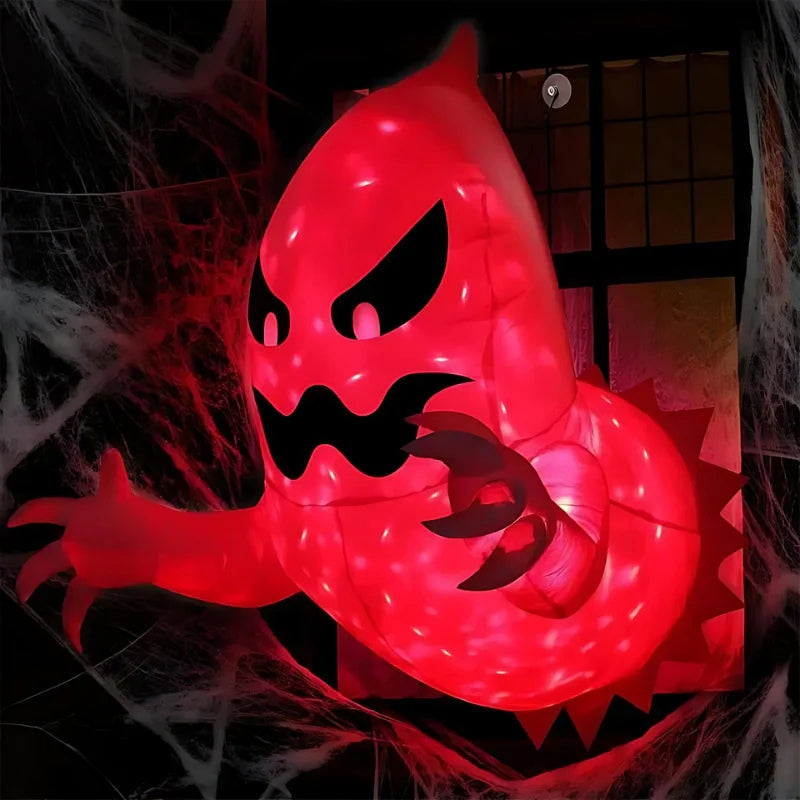 PhantomGlow – Fantasma LED Inflable con Luz Cambiante para Decoración de Halloween Exterior