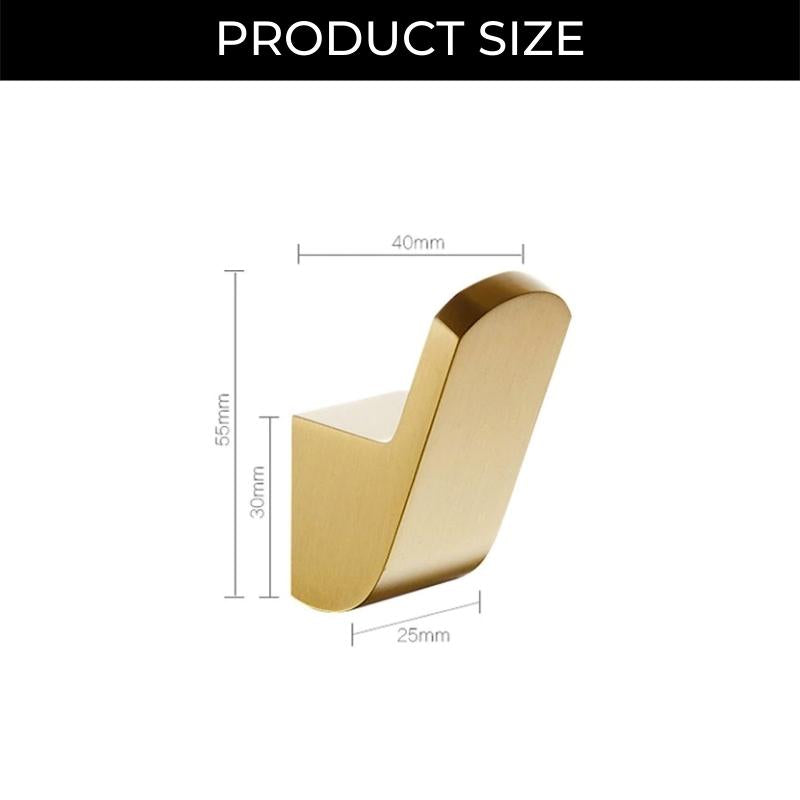 Ganchos de Pared de Latón Dorado para Batas y Abrigos