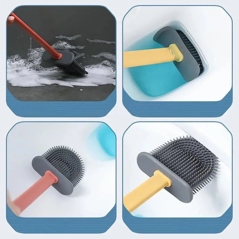 Cepillo de Inodoro de Silicona Higiénica – Limpieza Profunda sin Rayones