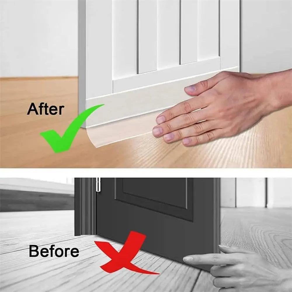 Tira de Sello de Silicona para Puertas para Protección contra Corrientes de Aire, Polvo y Ruido, Paquete de 2