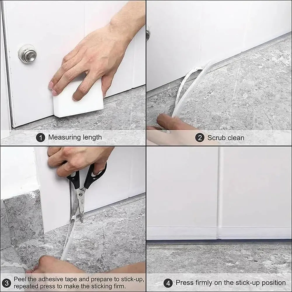 Tira de Sello de Silicona para Puertas para Protección contra Corrientes de Aire, Polvo y Ruido, Paquete de 2