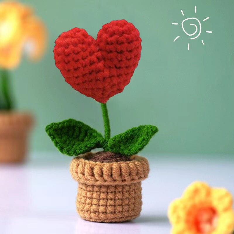 Flores tejidas a mano