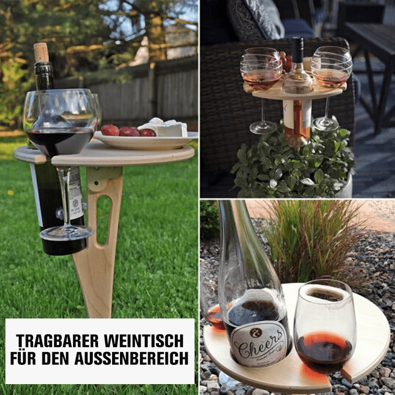 WineEase - Mesa de vino portátil para exteriores | 50% DESCUENTO