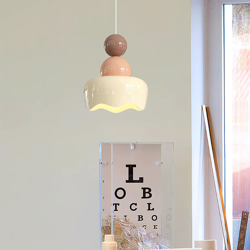 Luneya | Lámpara colgante de estilo retro con diseño ondulado