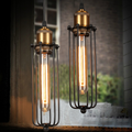 Luz colgante industrial de diseño retro – Lámpara colgante vintage con rejilla de metal