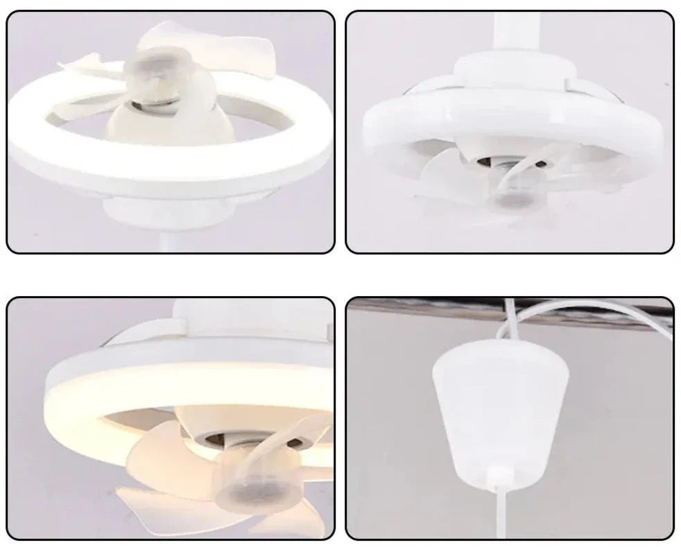 Ventilador de Techo Ajustable con Luz