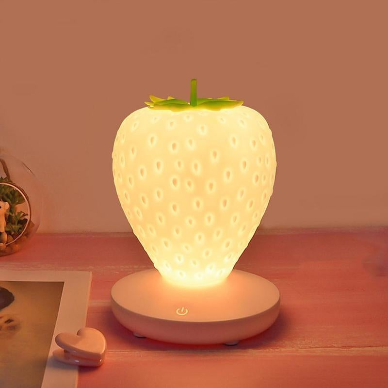 BerryBright - Lámpara de cama de fresa para una decoración acogedora