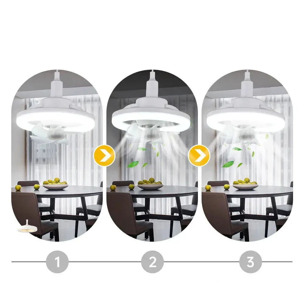 Ventilador de Techo Ajustable con Luz