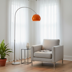 Lámpara de Pie Arco Contemporánea - Pantalla de Cúpula Moderna para Decoración de Sala de Estar