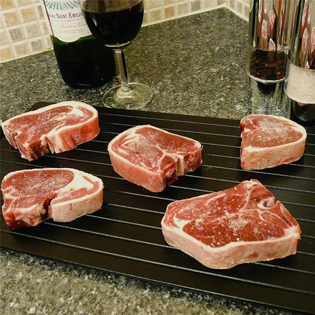 Bandeja para descongelar carne en aluminio