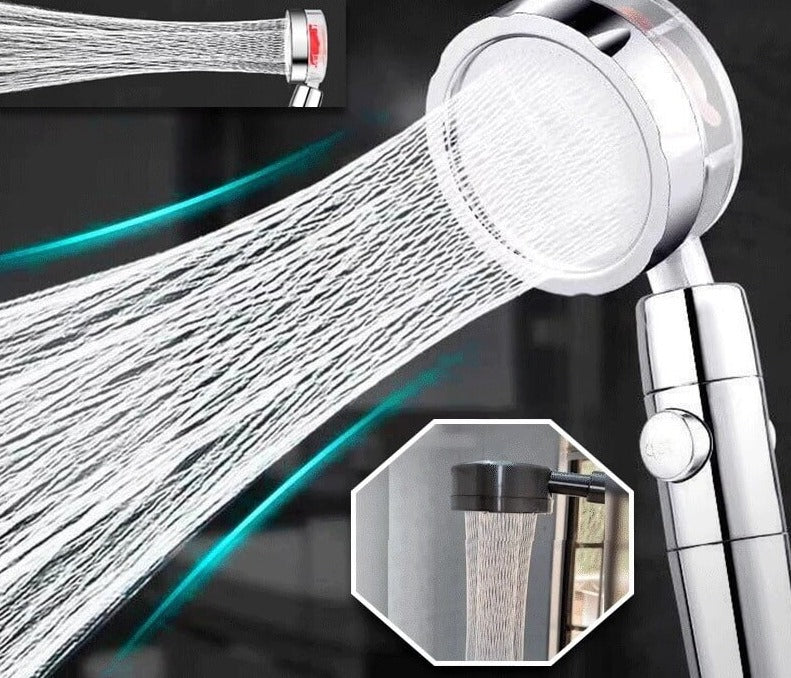 Cabezal de Ducha Turbo Ventilador 360°