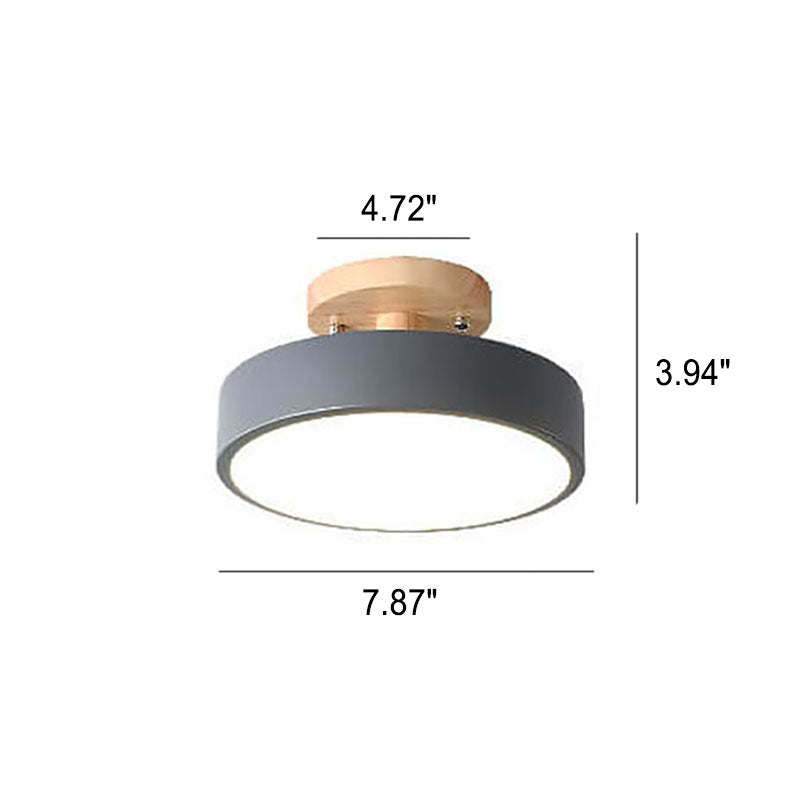 Lámpara de techo LED moderna regulable de madera para sala de estar y dormitorio