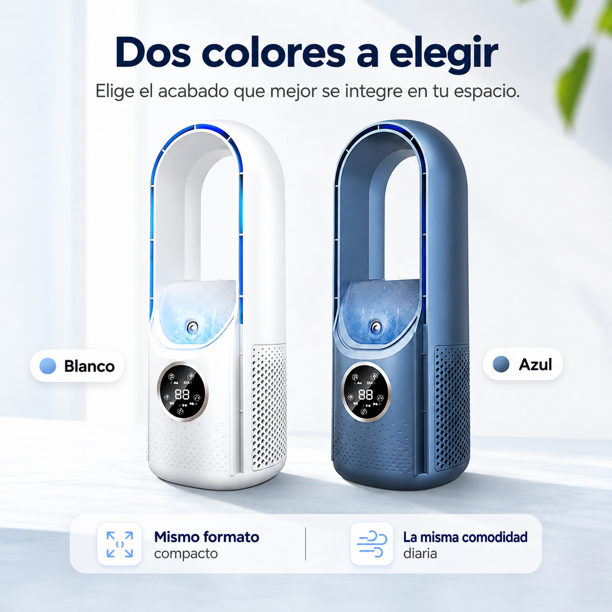 Refrigerador de aire portátil – Alimentación por USB – 6 velocidades – Para el hogar, la oficina y los viajes
