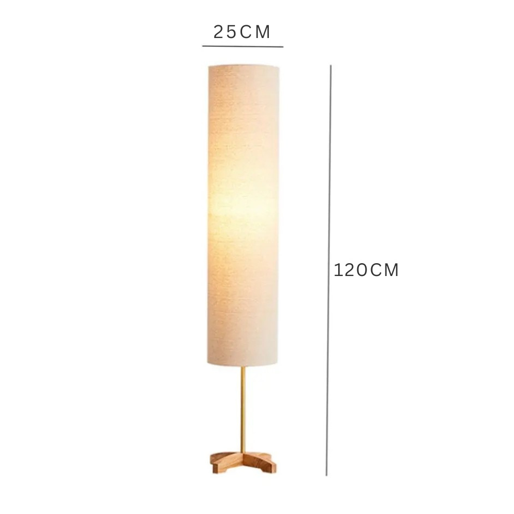 Lámpara de Pie Nomi Modern Gold - Diseño Escandinavo-Japonés para Sala de Estar o Dormitorio
