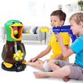 Juego de tiro con patos hambrientos propulsado por aire con pato caminante y luces