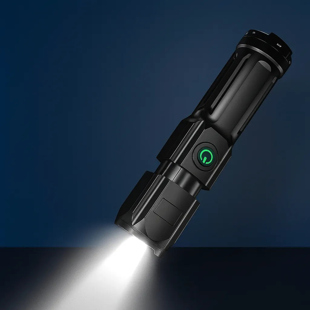 Linterna LED con zoom ajustable