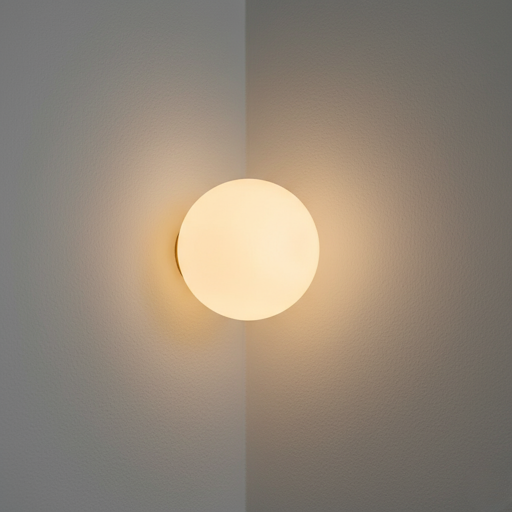 Luz de Pared Solsticio - Aplique de Vidrio Esmerilado Moderno para Interiores Minimalistas