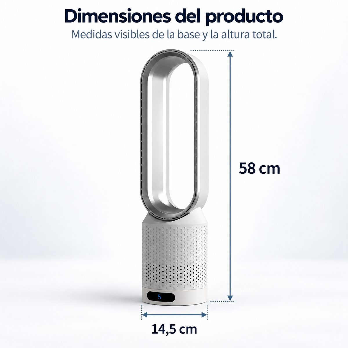 AirPure – Ventilador de torre sin aspas ultrasilencioso (< 32 dB)