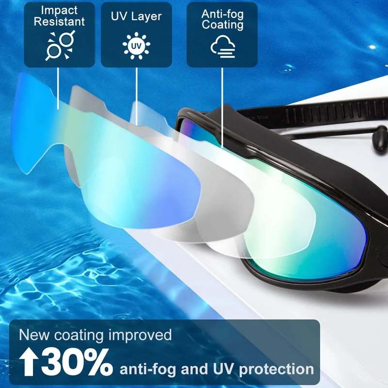 Kalsten | Gafas de natación antiempañantes de visión amplia