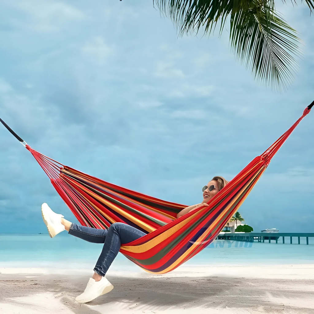 Hamaca RelaxoLounge | Lona resistente | Diseño antideslizante | Capacidad de carga 200 kg