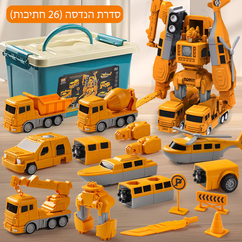 MagnaBuild – Set de vehículos de construcción magnéticos creativos | 50% DESCUENTO