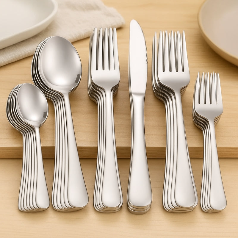 ChefEase – Juego de Cubiertos de 30 Piezas para Cocina y Servicio