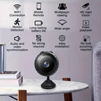 Cámara de Seguridad Pequeña – Cámara WiFi Magnética Pequeña 1080P HD para Vigilancia Discreta