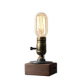 AntiqueGlow - Lámpara de mesa industrial con bombillas expuestas de estilo vintage