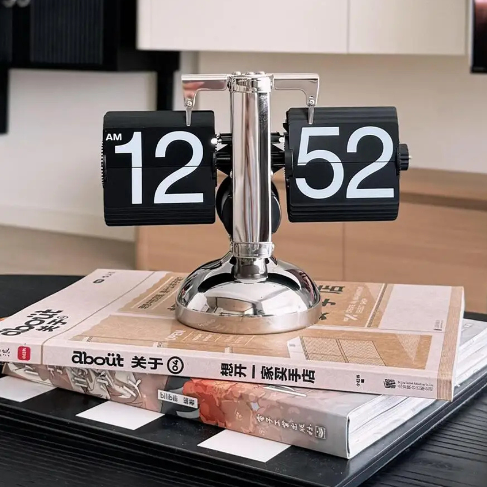 Reloj de Pared Retro Moderno - Elegante Reloj de Acero Inoxidable para Decoración del Hogar