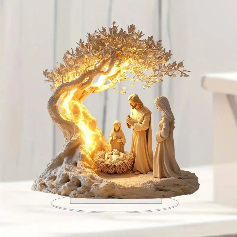 BlessingAura - Estatua de la Natividad de Jesús para Decoración Interior