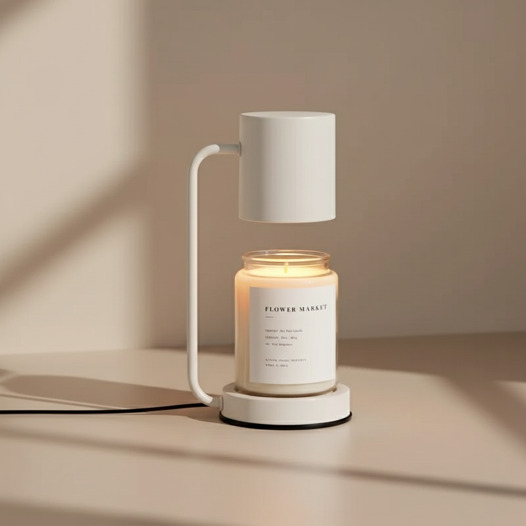 Lámpara Calentadora de Velas Elegante - Luz Calentadora de Velas Eléctrica de Doble Uso para una Atmósfera Acogedora