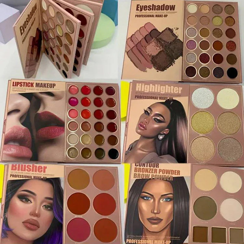 Libro de Maquillaje Mágico | Set de Paleta de Maquillaje Multifuncional de 67 Colores