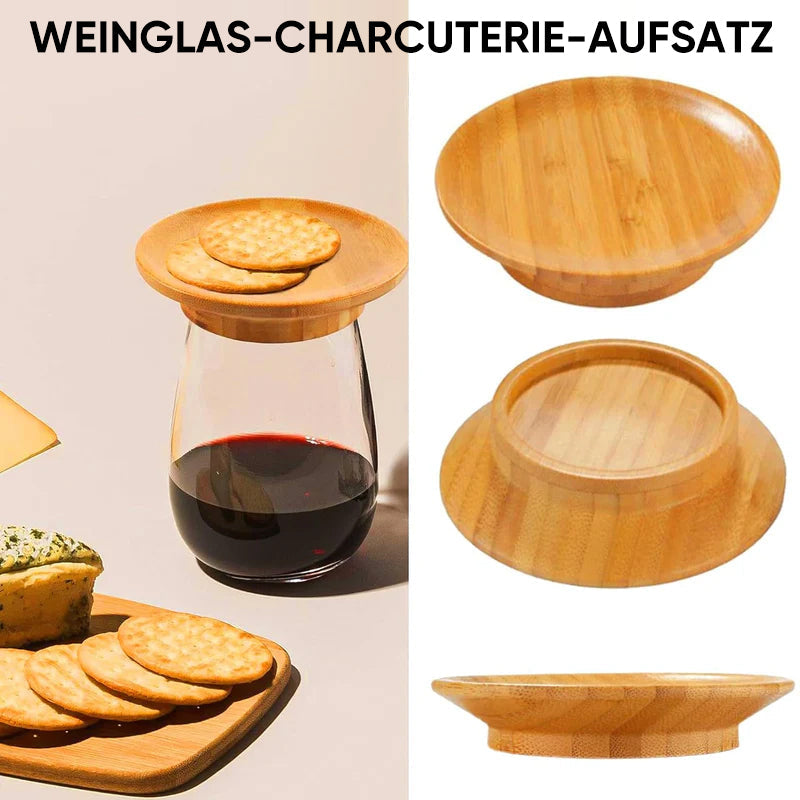 PerfekterGenuss - Tapa de Charcutería para Copa de Vino | 1+3 GRATIS