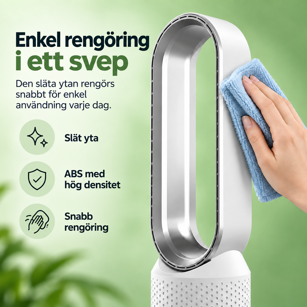 AirPure – Ventilador de torre sin aspas (< 32 dB)