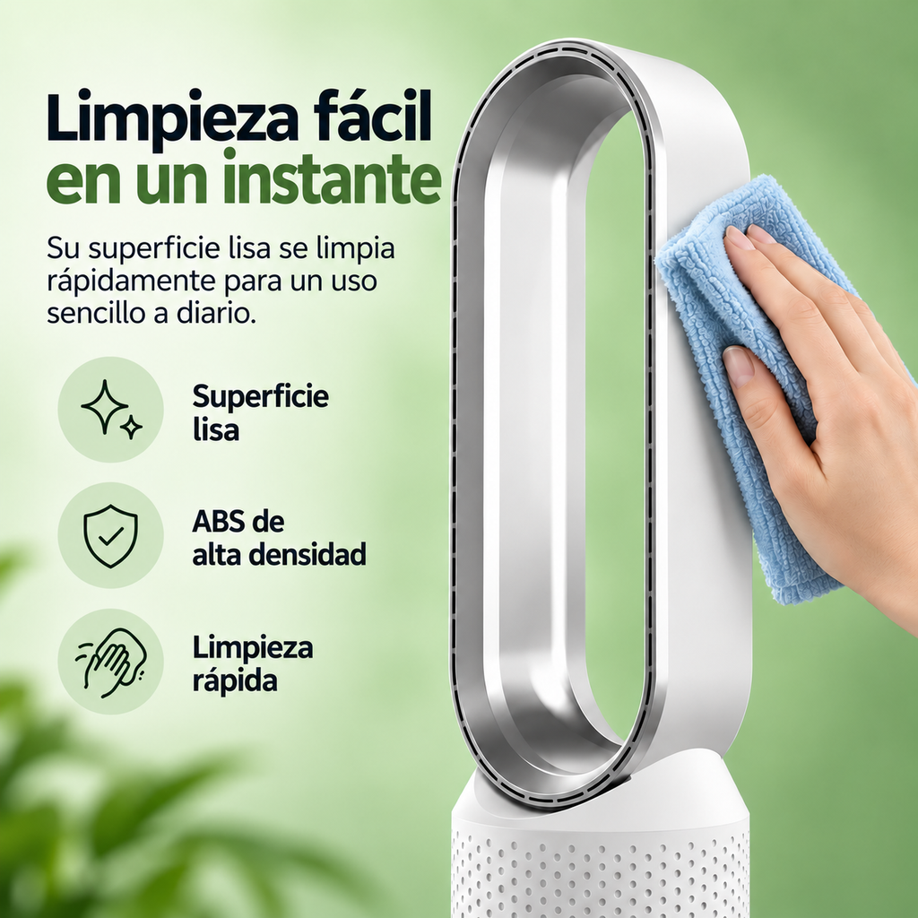 AirPure – Ventilador de torre sin aspas ultrasilencioso (< 32 dB)