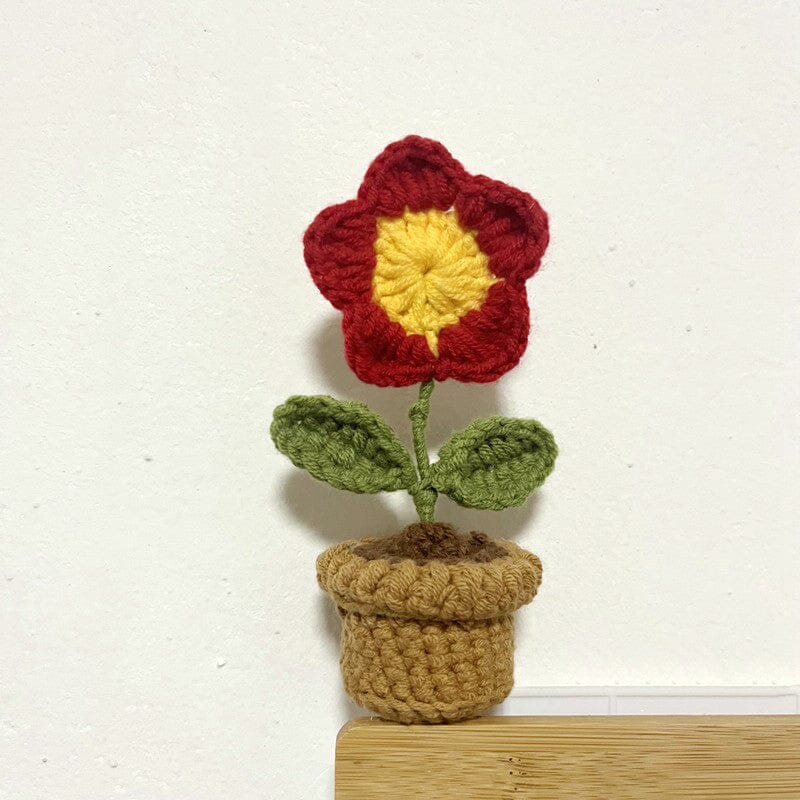 Flores tejidas a mano