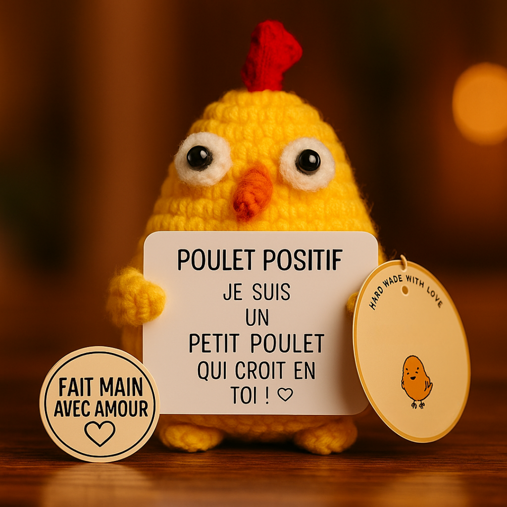 Pequeño compañero decorativo con un mensaje positivo