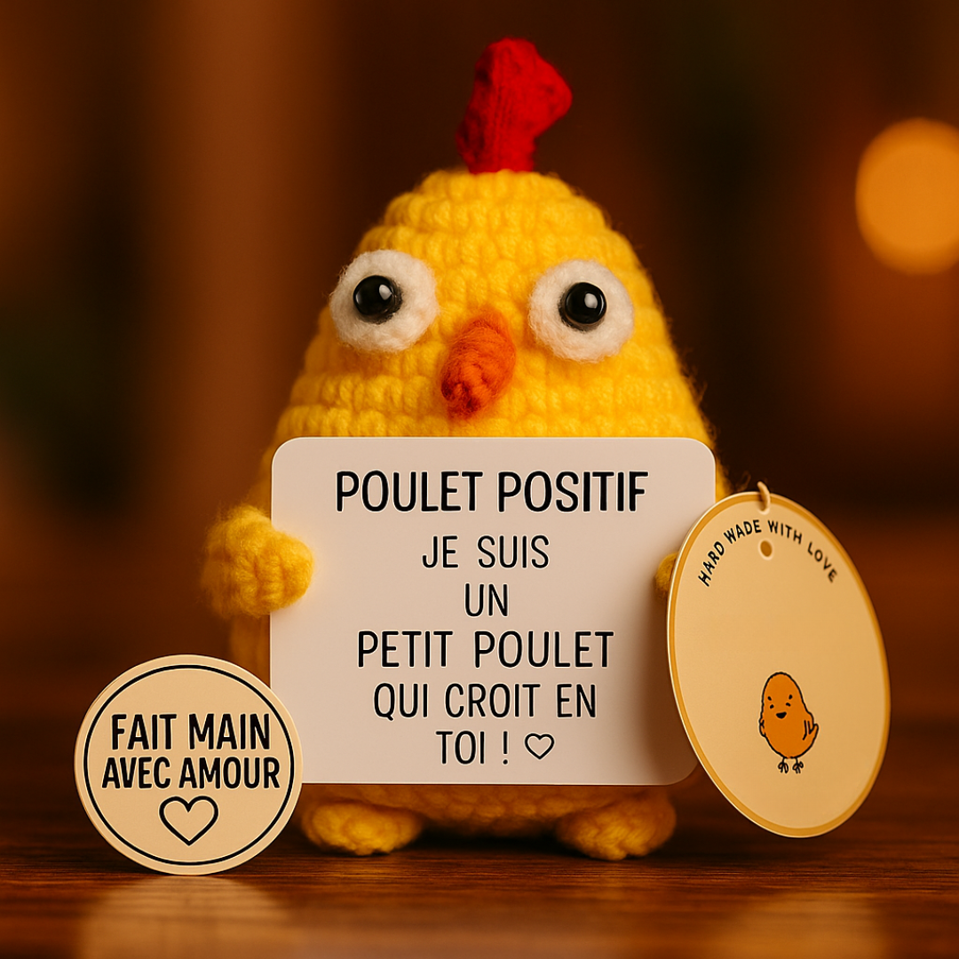 Pequeño compañero decorativo con un mensaje positivo
