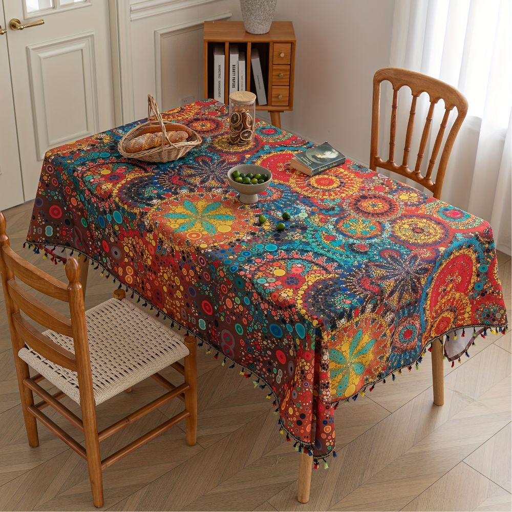 Mantel con Borlas Hypno Bloom